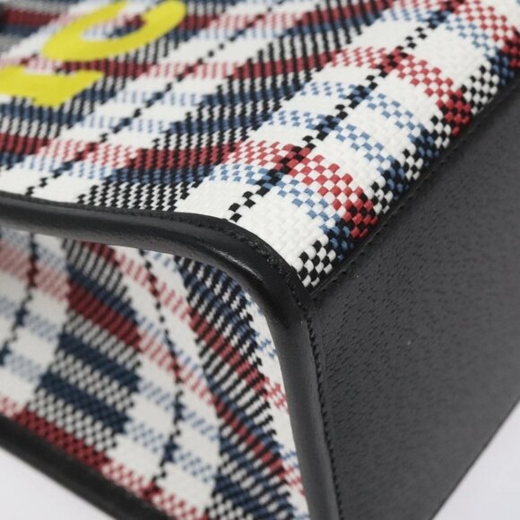 GUCCI Tote Bag Canvas Leather White Black Silver 659983 Auth MY189A - Picture 3 of 16